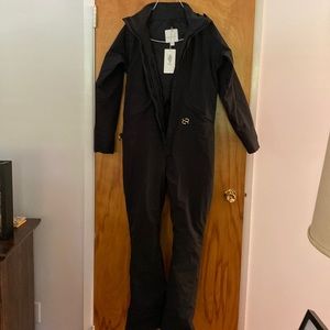 Redingote insulated winter jumpsuit black medium unisex